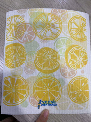 Lemon Slices Graphic Swedish Dishcloth